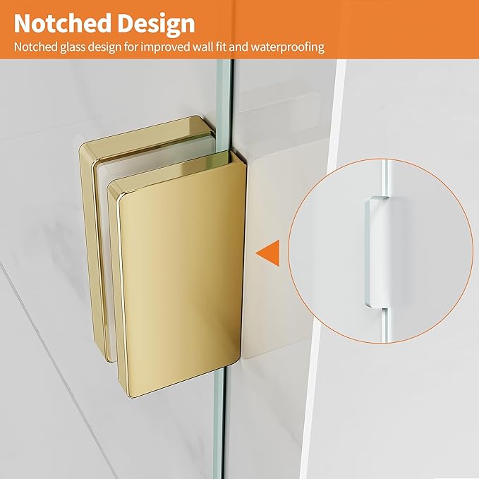 Shower Glass Panel, Frameless Walk in Shower Door - Image 4