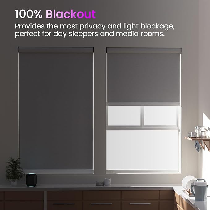 Astomi Motorized Roller Shades for Windows, Smart Blinds, Voice Control - Image 5