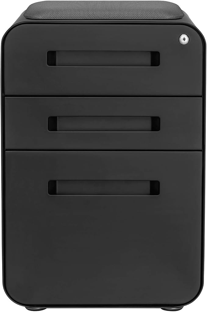 Laura Davidson Furniture STOCKPILE Curve Seated 3-Drawer Mobile File Cabinet - Image 5