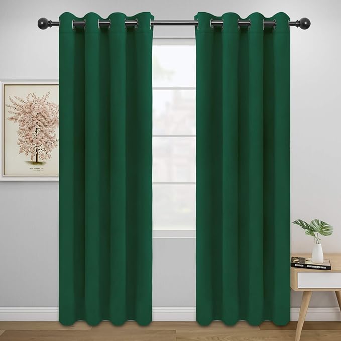 Easy-Going Blackout Curtains for Bedroom, Solid Thermal Insulated Grommet and by Easy-Going