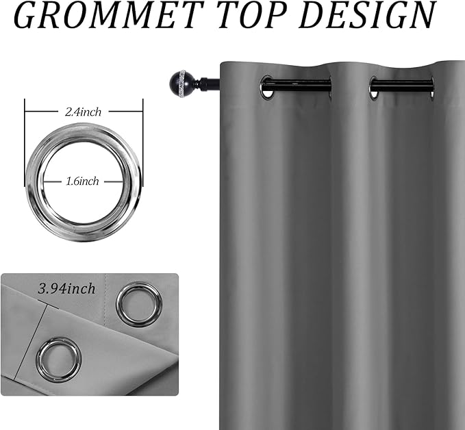 JIUZHEN Room Divider Curtains for Bedroom/Living Room, Thermal Insulated - Image 2