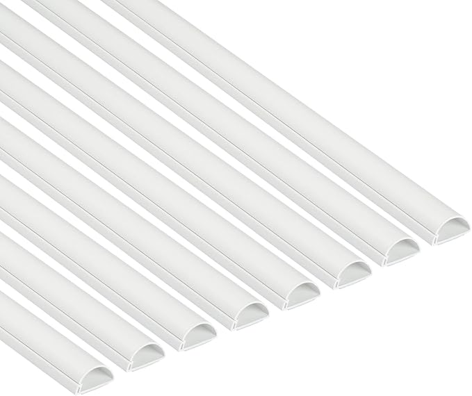 D-Line Half Round Cord Hider, Patented Cable Cover, Hide TV Wall Mount Wires by D-LineUSAinc