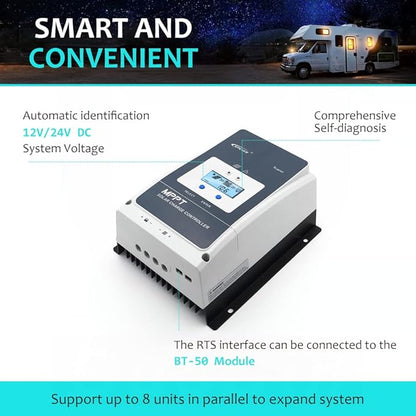 EPEVER 60A MPPT Solar Charge Controller 12V/24V/36V/48V DC Automatically - Image 4