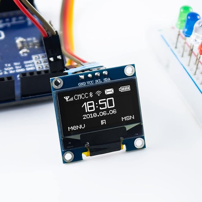 Hosyond 5 Pcs 0.96 Inch OLED I2C IIC Display Module 12864 128x64 Pixel SSD1306 - Image 5