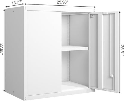 GREATMEET Metal Wall Cabinet, Wall Mounted Storage Cabinet - Image 3