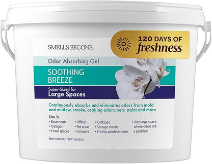 SMELLS BEGONE 1-Gallon Gel Odor Eliminator – High-Capacity, Long-Lasting by SMELLSBEGONE