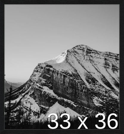 Frame It Easy 33 x 36 Black Grain Wood Frame by FrameItEasy