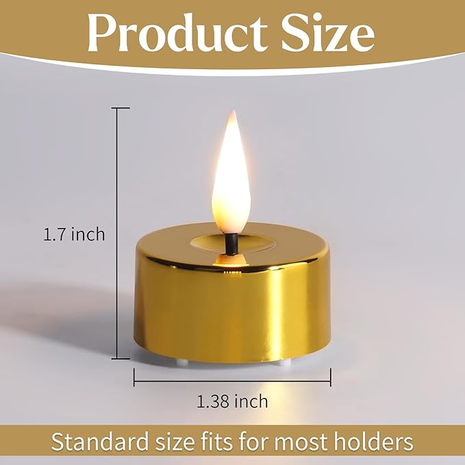 Eywamage Gold Christmas LED Tealights - Image 2