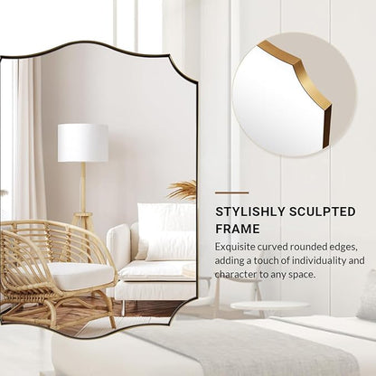 ANDY STAR Gold Vanity Mirror, 22x30 Inch Brushed Gold Mirror - Image 8