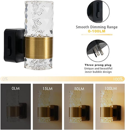 HSPRODGD Night Lights Plug into Wall, 2 Pack 3000K Dimmable LED Night Light - Image 3