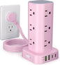Power Strip Tower with Multiple Outlets, Flat Plug Surge Protector Tower by Unknown