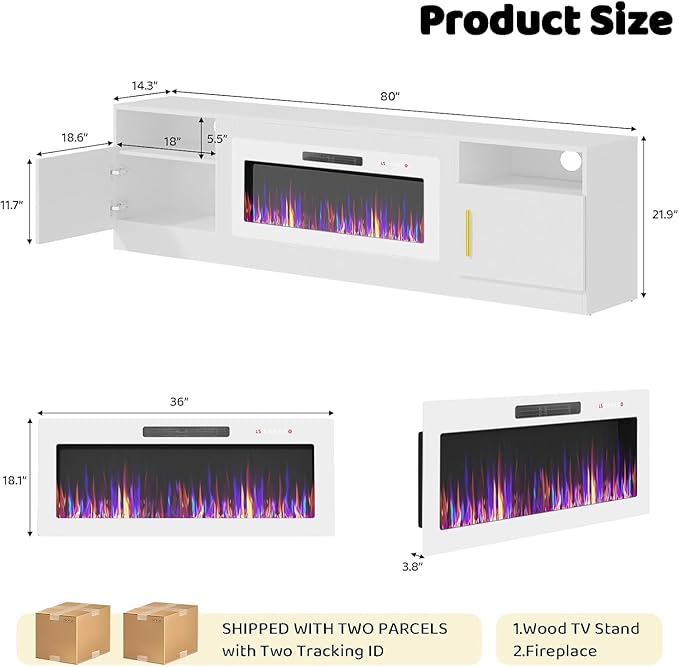 Lemberi Fireplace tv Stand - Image 2