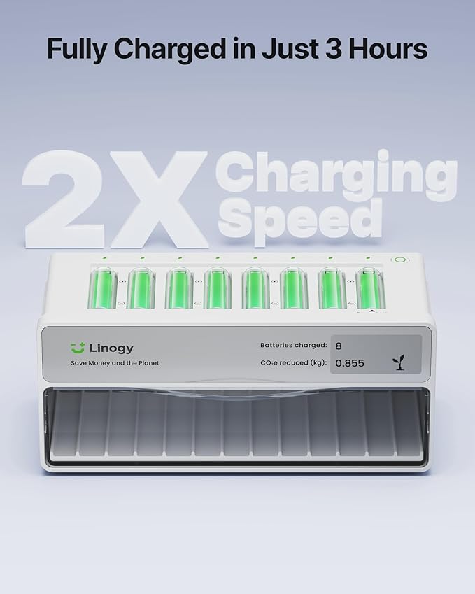 8-Slot Rechargeable AA AAA Batteries - Image 8