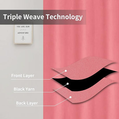 Easy-Going Blackout Curtains for Bedroom, Solid Thermal Insulated Grommet and - Image 3