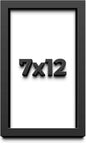 7x12 Shadow Box Frame Black | 1 Inch Deep Solid Wood Shadowbox Display Frame | by CustomPictureFrames
