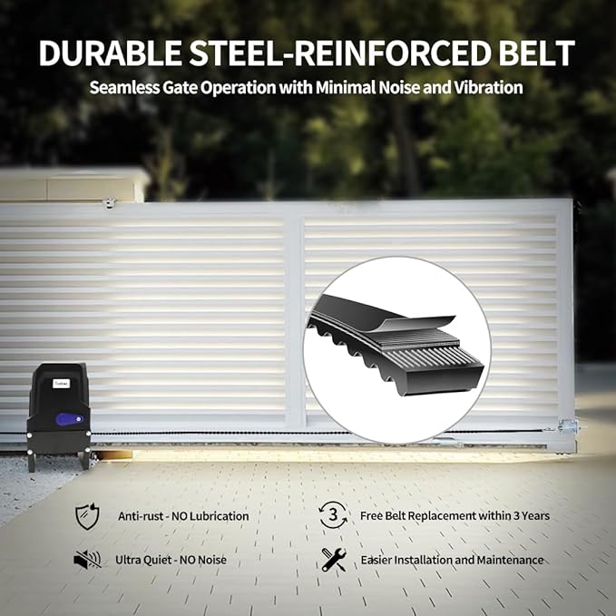 TOPENS BK800 Automatic Sliding Gate Opener Strong Belt Silent Drive Electric - Image 2