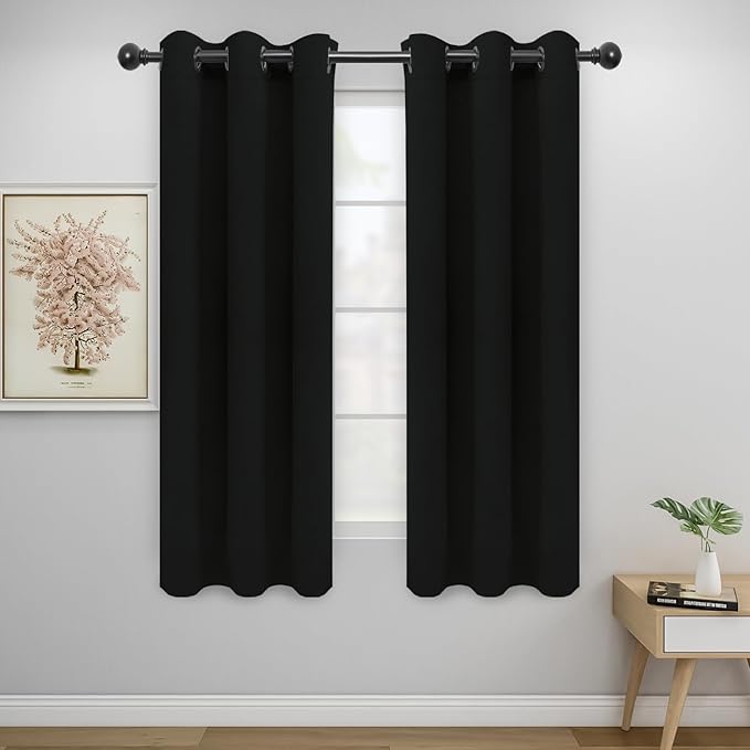 Easy-Going Blackout Curtains for Bedroom, Solid Thermal Insulated Grommet and by Easy-Going