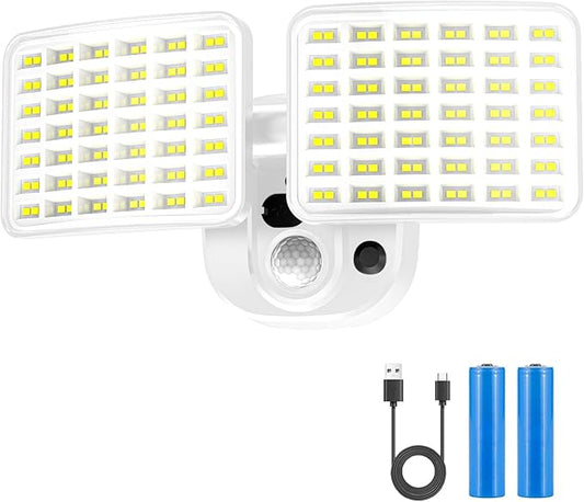 Rechargeable Battery Motion Light, 2500LM & 4000LM Dual Modes Motion Sensor by YTKIH