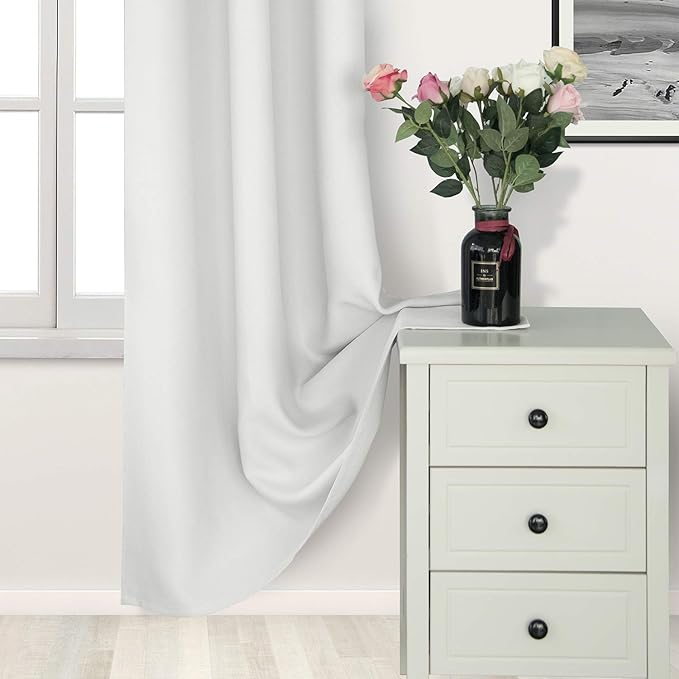 DWCN Room Darkening Curtains, Curtains 63 Inches Long, Thermal Curtains - Image 2