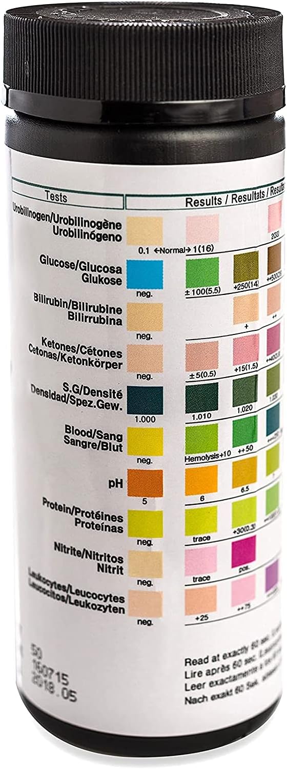 One Step Pet Urine Testing Strips, 100 x Urinalysis Parameter Tests - Image 6