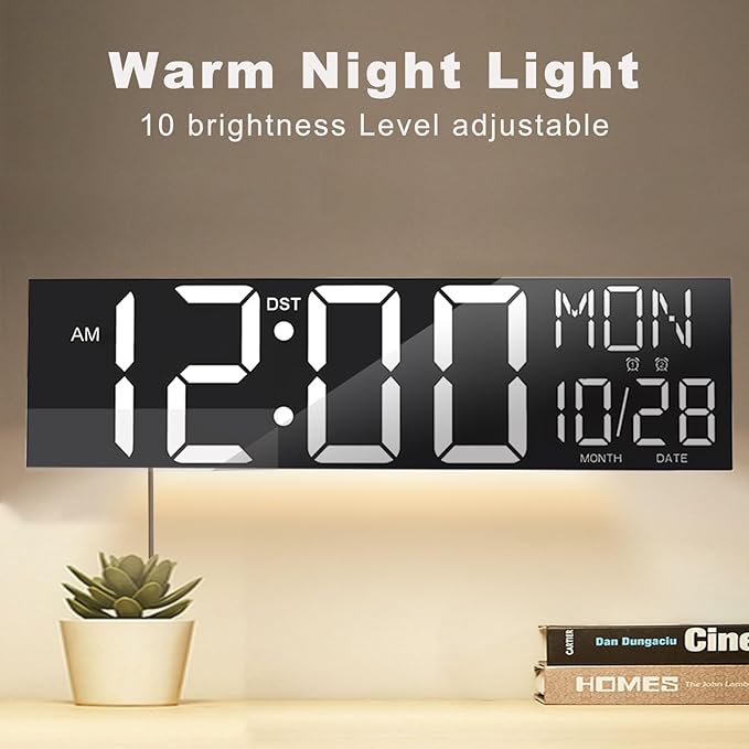 JALL 30" Large Digital Wall Mount Clock - Image 8