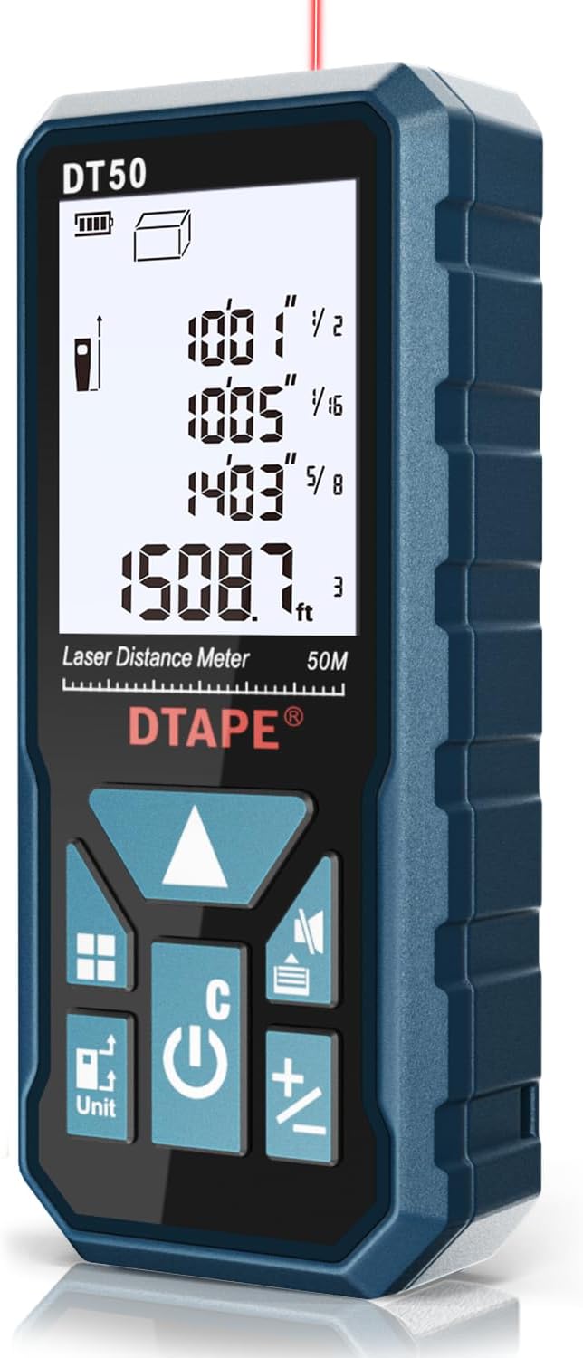 Laser Measure, DTAPE 165 Ft Digital Laser Distance Meter, Upgraded by Dtape