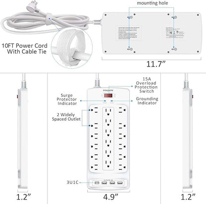18 Outlets Surge Protector Power Strip - Image 7
