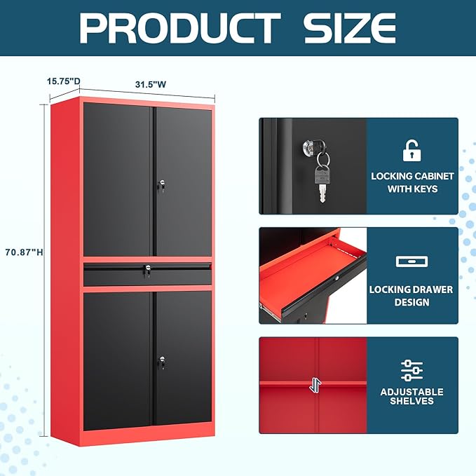 MIIIKO Metal Storage Cabinet - Image 3
