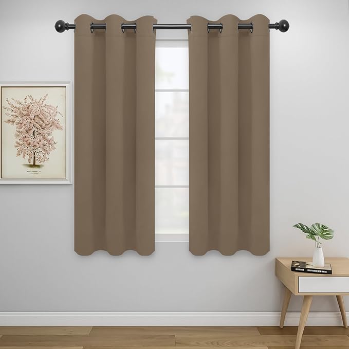 Easy-Going Blackout Curtains for Bedroom, Solid Thermal Insulated Grommet and by Easy-Going