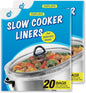 40 Counts Slow Cooker Liners and Cooking Bags, Extra Large Size Fits 6-10QT Pot by OOFLAYE