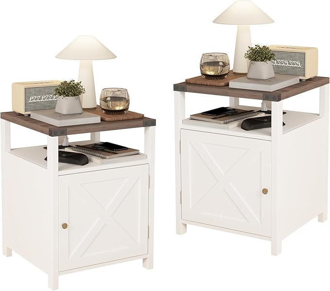 HOSEOKA Farmhouse Nightstand Set of 2 by HOME