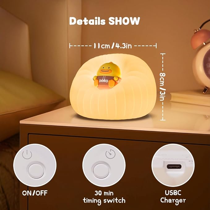 ICARER FAMILY Night Lights for Kids, Rechargeable Touch Lamp - Image 5