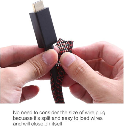 Alex Tech 25ft - 1/4 inch Cord Protector Wire Loom Tubing Cable Sleeve Split - Image 2