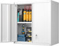 GREATMEET Metal Wall Cabinet, Wall Mounted Storage Cabinet by GREATMEET