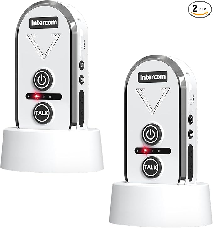 PANDAAR Intercoms Wireless for Home, 2 Way Intercom Communication 4900ft Long by PANDAAR