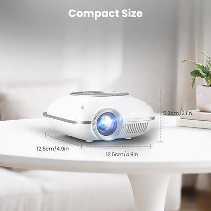 HOMPOW Mini Projector with Two -Way Bluetooth, Portable Projector - Image 8