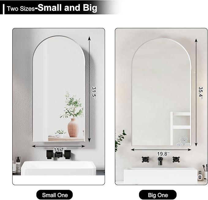Arched Medicine Cabinets with Mirror, Medicine Cabinet - Image 5