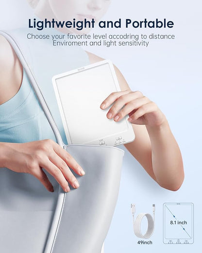 SUXIO Light Therapy Lamps Rechargeable, 10000 Lux Sunlight Lamp - Image 6