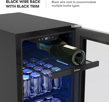 Zephyr Brisas 15 Inch Slim Beverage Fridge Single Zone Under Counter - Image 5