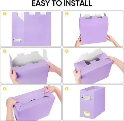 BALEINE File Organizer Box, Cardboard File Folder Organizer - Image 6