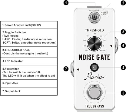Rowin Guitar Noise Killer Noise Gate Suppressor Effect Pedal LEF-319 - Image 2