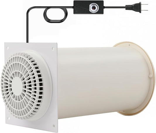MEOZRI Through-the-Wall Ventilation Fan Exhaust Fan White Cover 6-inch Diameter by Unknown