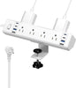 40W Fast Charging Station, Desk Clamp Power Strip, 4 USB-C Ports & 8 AC Outlets by VILONG