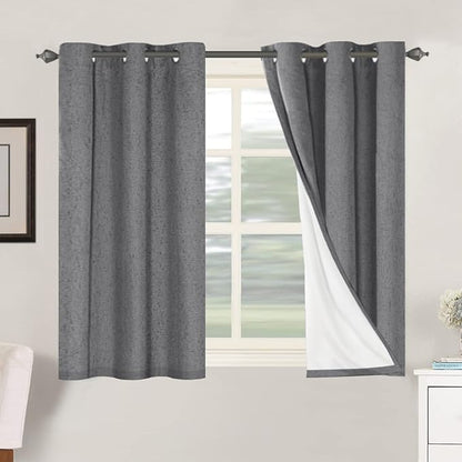 H.VERSAILTEX Primitive Linen Curtains 100% Blackout Curtain Drapes Burlap by HVERSAILTEX