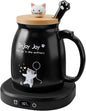 Coffee Mug Warmer with Cute Cat Mug Set, 8 Hour Auto Shut Off Cup Warmer by SmartTool%E2%80%A2BetterLife