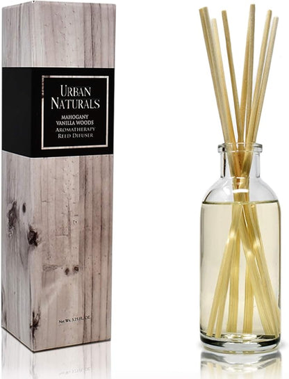 Urban Naturals Mahogany Vanilla Woods Reed Diffuser Set – Made - Image 3