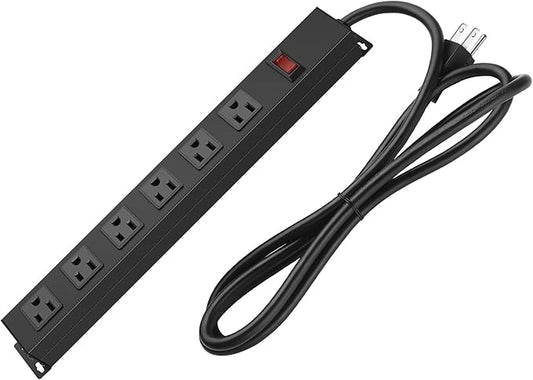 Metal Wall Mount Power Strip, Mountable Power Outlet by HHSOET