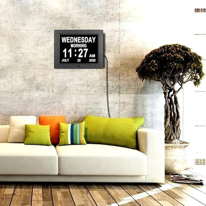 ybest Extra Large Day Date Time Digital Day of Week Clock 8 Alarm Option - Image 6