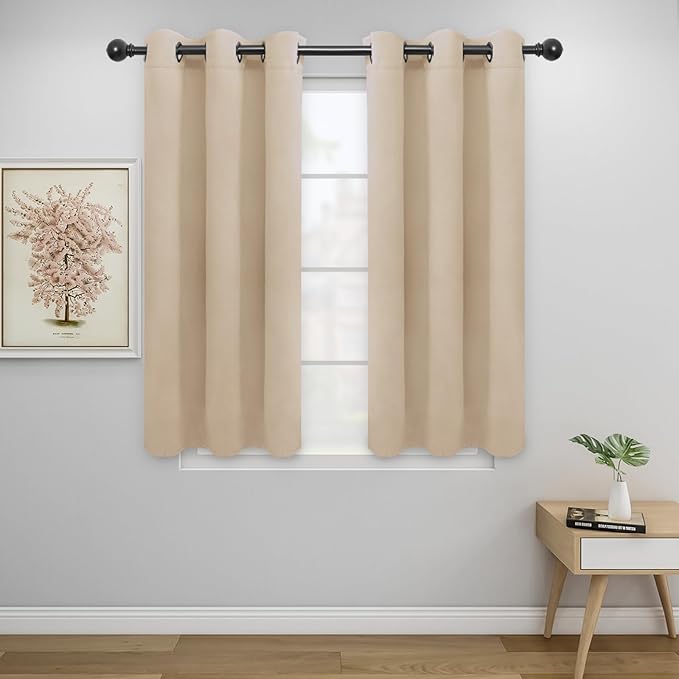 Easy-Going Blackout Curtains for Bedroom, Solid Thermal Insulated Grommet and by Easy-Going