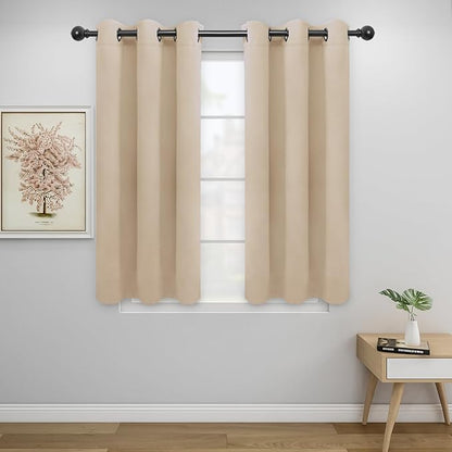 Easy-Going Blackout Curtains for Bedroom, Solid Thermal Insulated Grommet and by Easy-Going